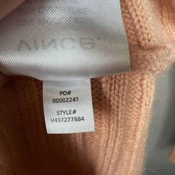 Vince Wool Cashmere Open Tie Back Ribbed Bateau Sweater Size Small Soft Classic - Picture 8 of 9